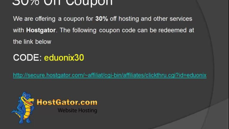 hostgator coupon code