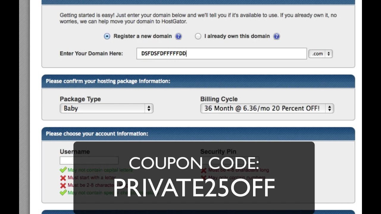 hostgator coupon code