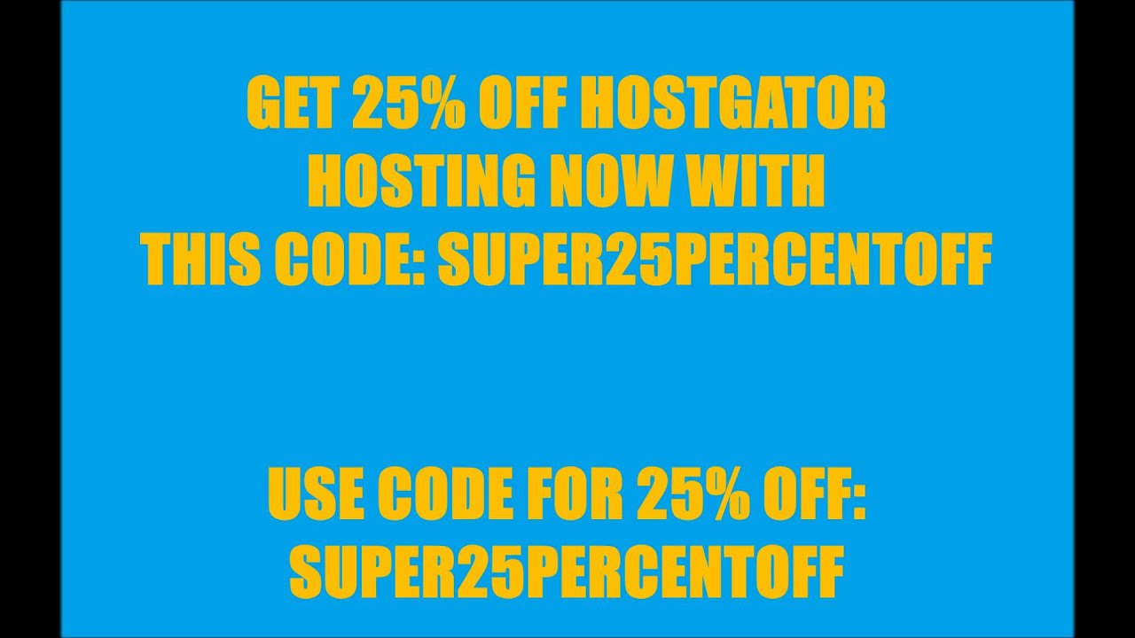 hostgator coupon code