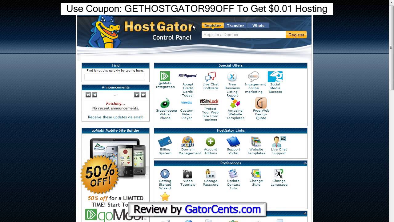 hostgator coupon code