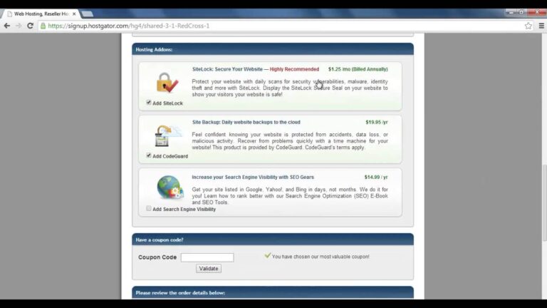 hostgator coupon code