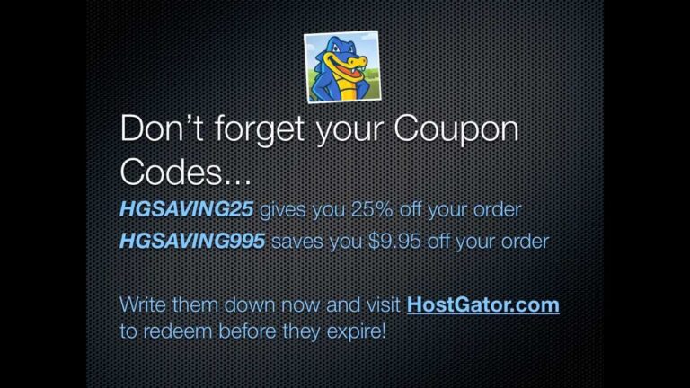 hostgator coupon code