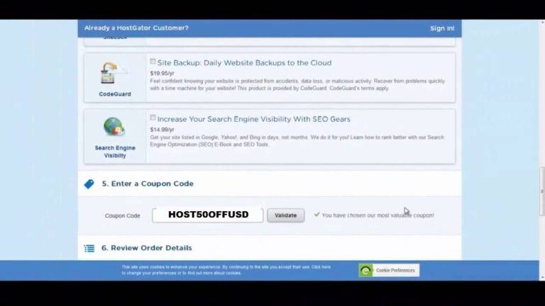 hostgator coupon code