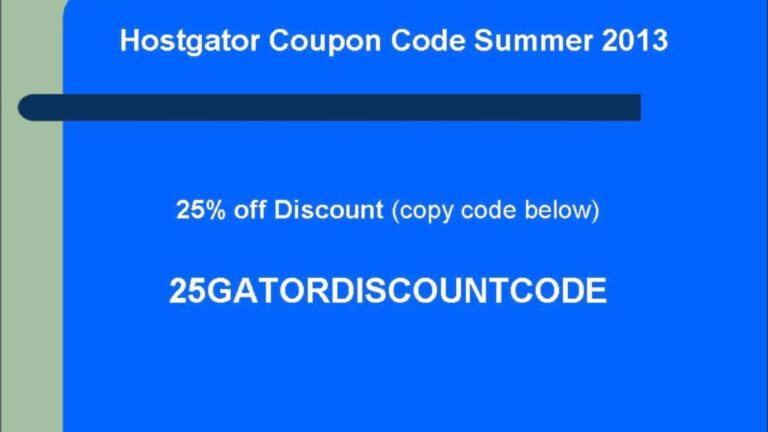 hostgator coupon code