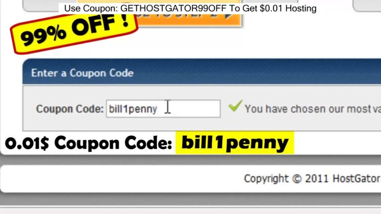 hostgator coupon code